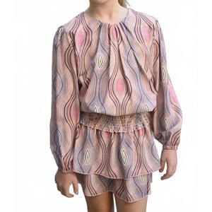 NEW PLEAT wren top in peacock